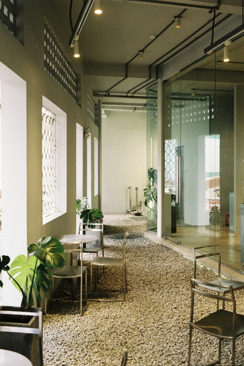 Quiet café interior